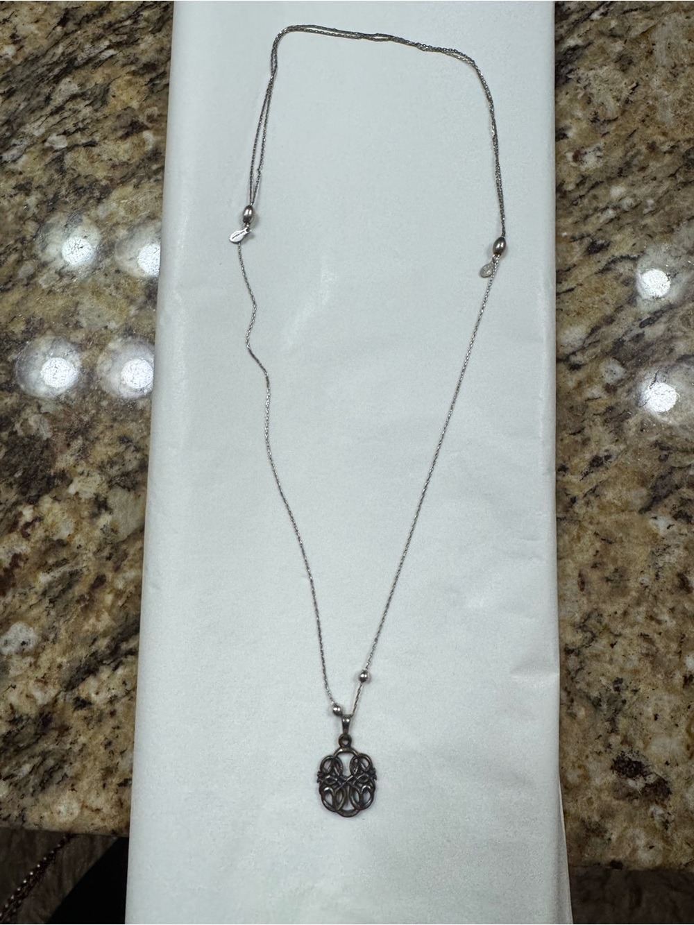 Alex and Ani Silver Adjustable Filigree Pendant Necklace - Silver
